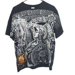 Ixtapa Zihuatanejo Mexico Cuauhtémoc Aztec Emporer Print Men Large Shirt Unisex